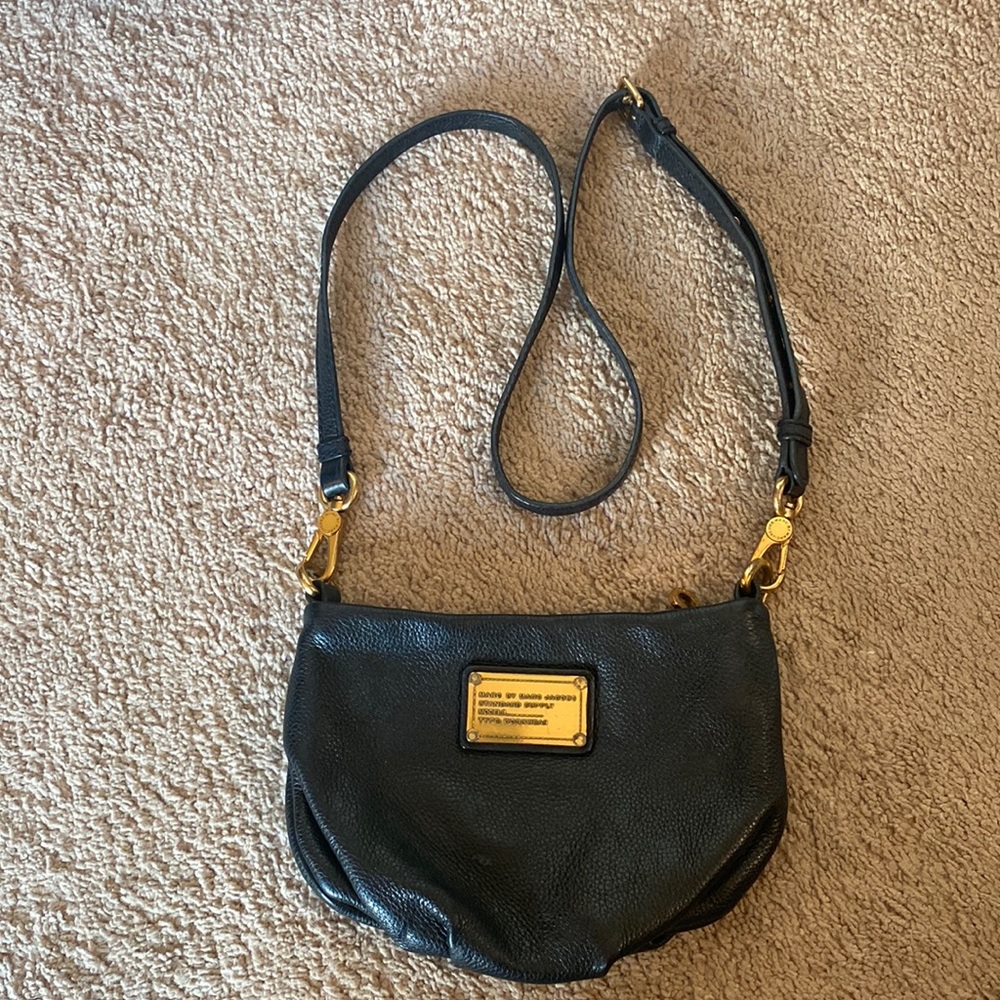 Marc by Marc Jacobs black leather crossbody bag